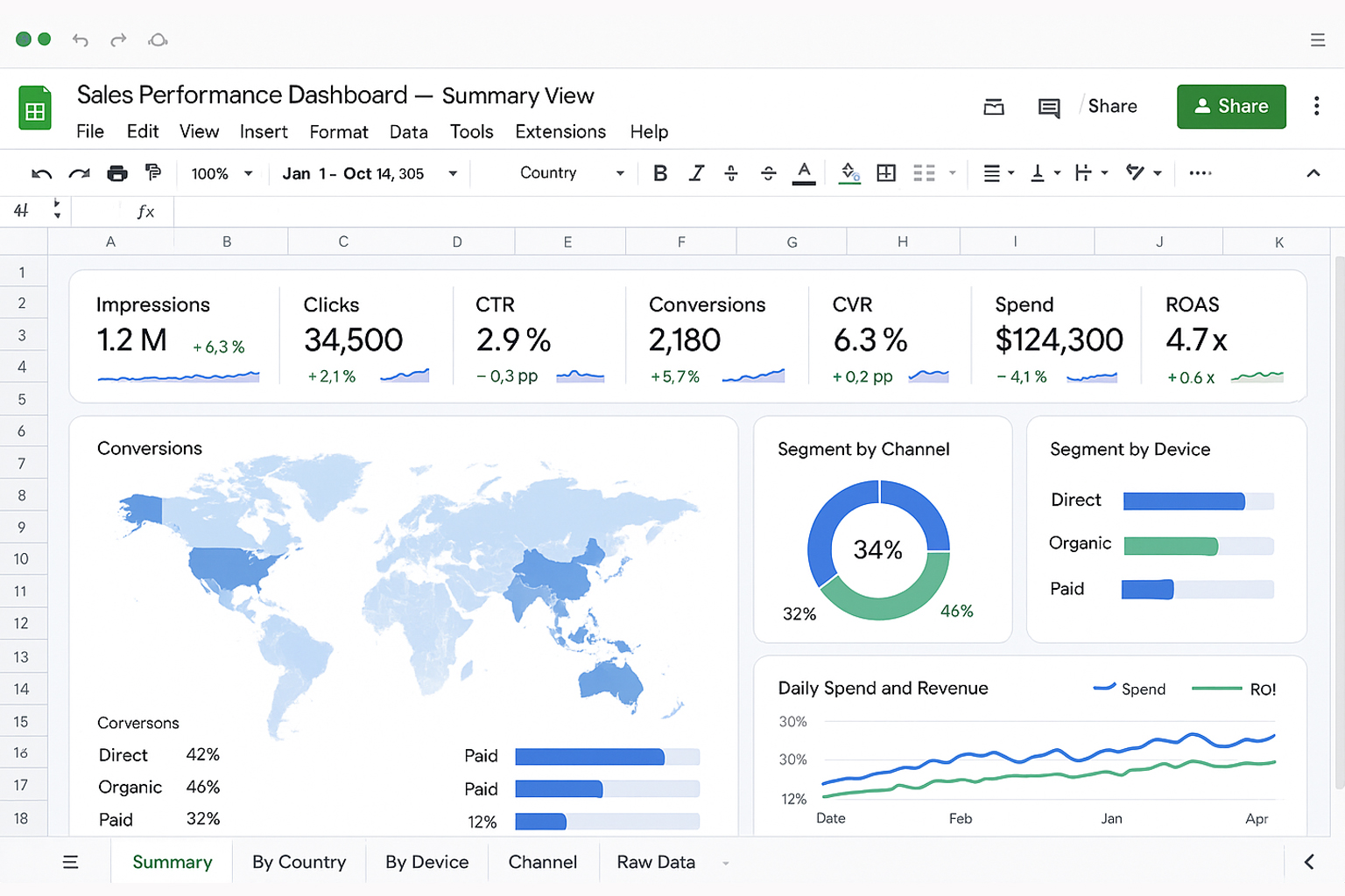 Digital Marketing Dashboard Report - C b